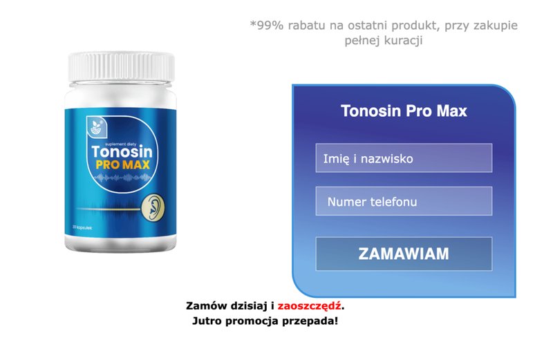 Tonosin Pro Max - Ochrona i Regulacja Tonów Uderzeniowych in Poland